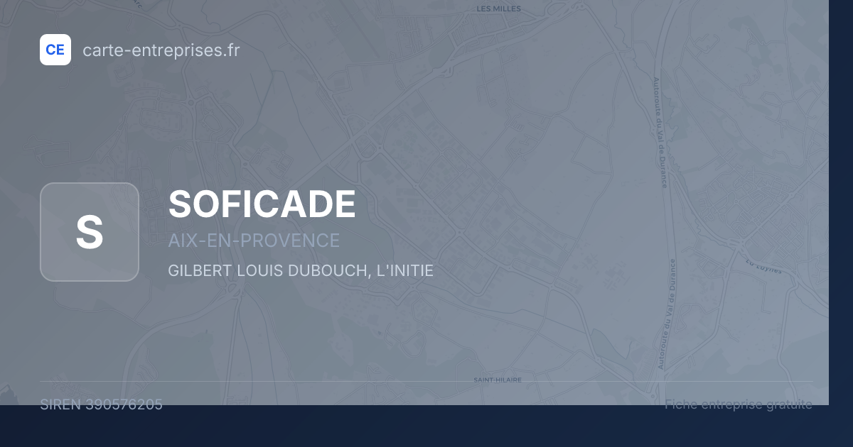 SOFICADE — 390576205 — fiche entreprise