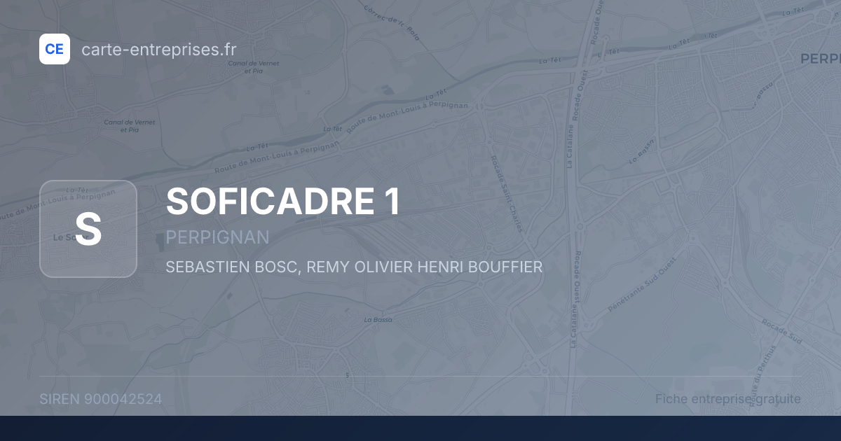 SOFICADRE 1 — 900042524 — fiche entreprise