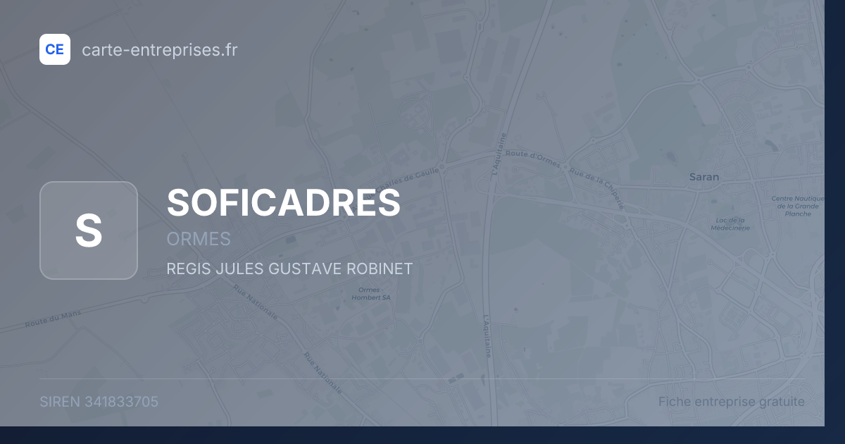 SOFICADRES — 341833705 — fiche entreprise