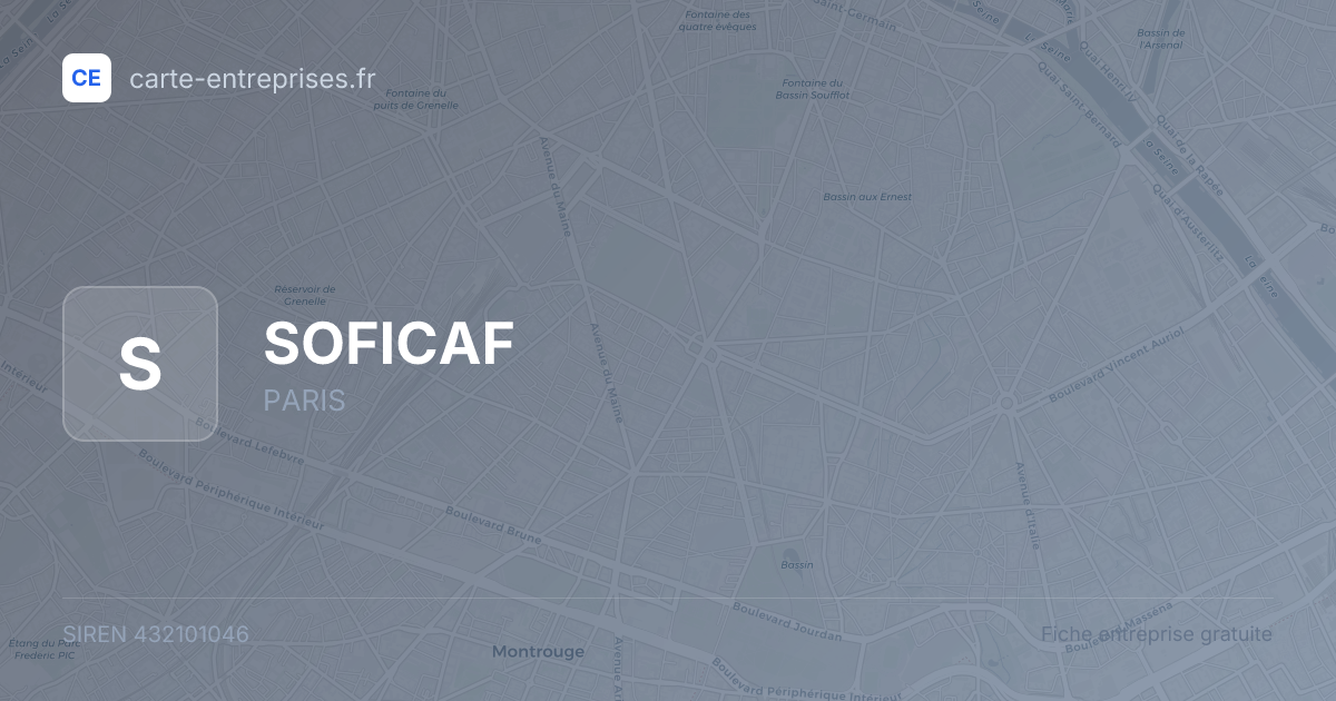SOFICAF — 432101046 — fiche entreprise