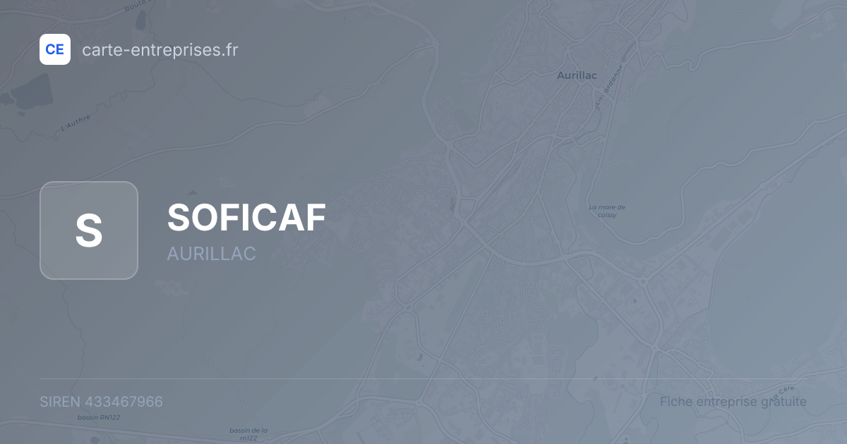 SOFICAF — 433467966 — fiche entreprise