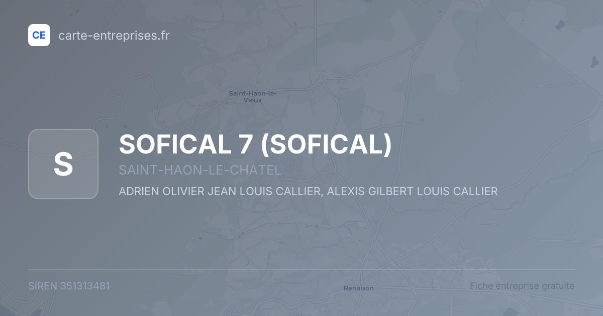 SOFICAL 7 (SOFICAL) — 351313481 — fiche entreprise