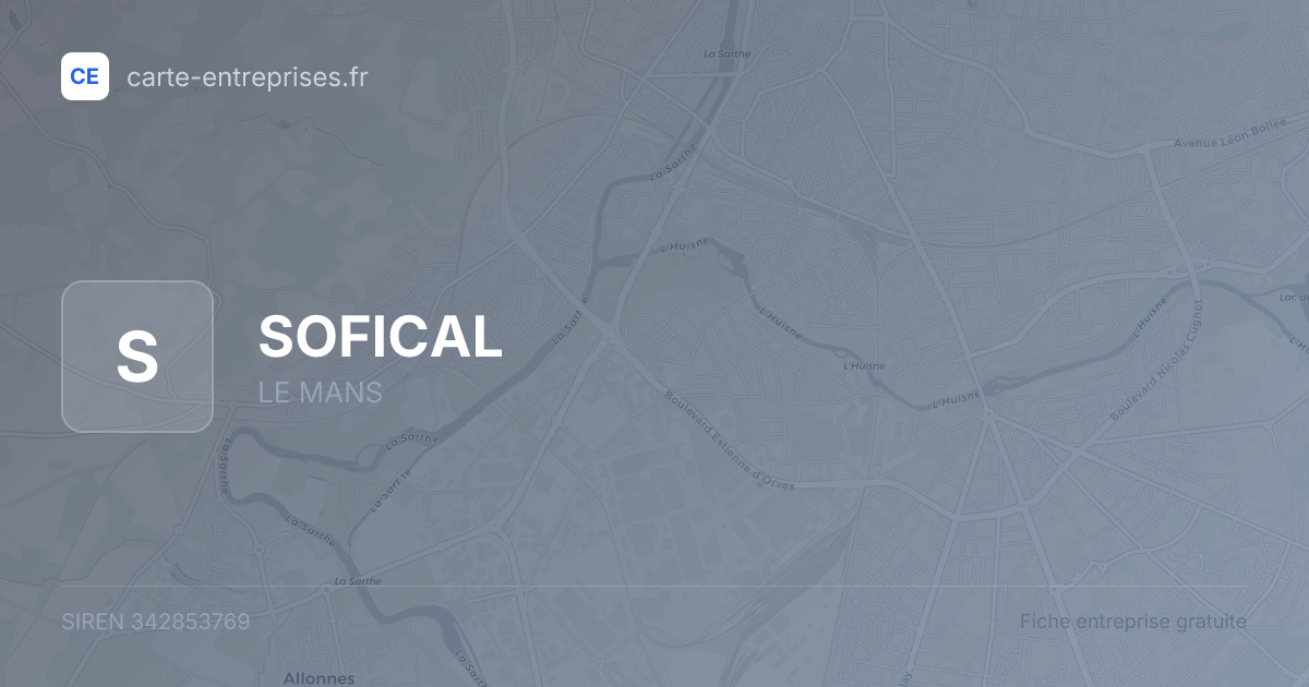 SOFICAL — 342853769 — fiche entreprise