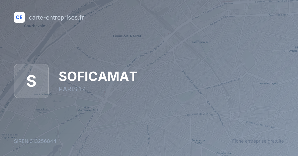 SOFICAMAT — 313256844 — fiche entreprise