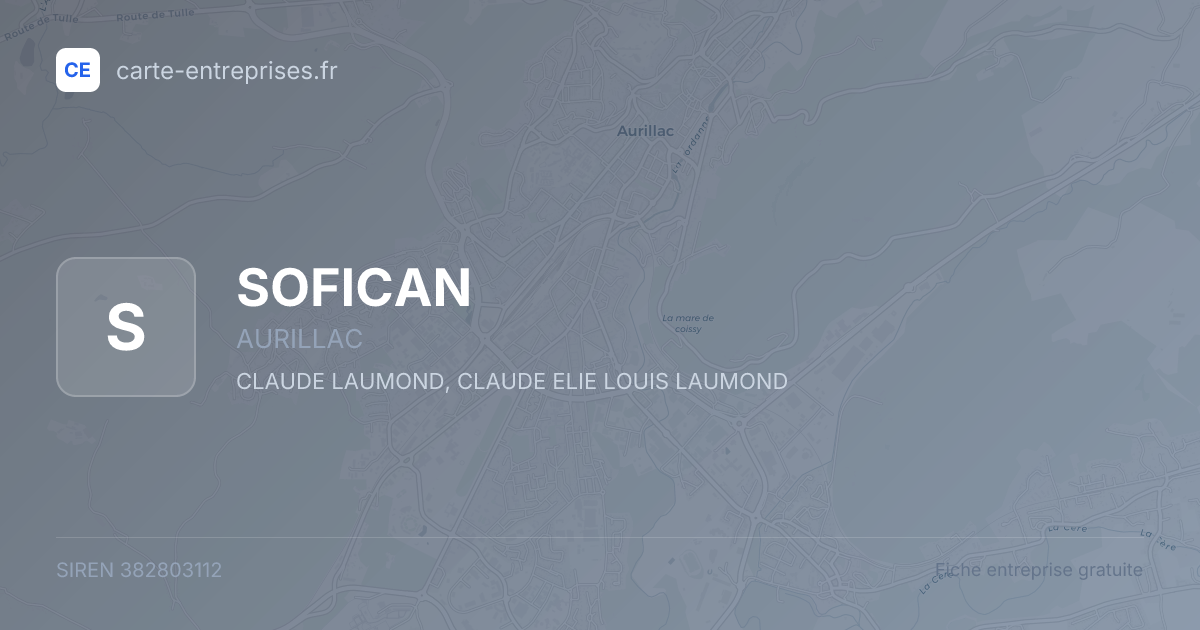 SOFICAN — 382803112 — fiche entreprise