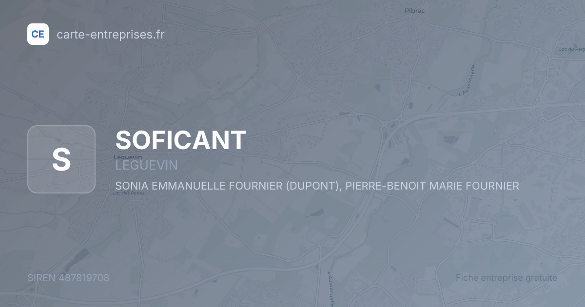 SOFICANT — 487819708 — fiche entreprise