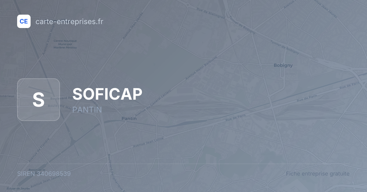 SOFICAP — 340698539 — fiche entreprise