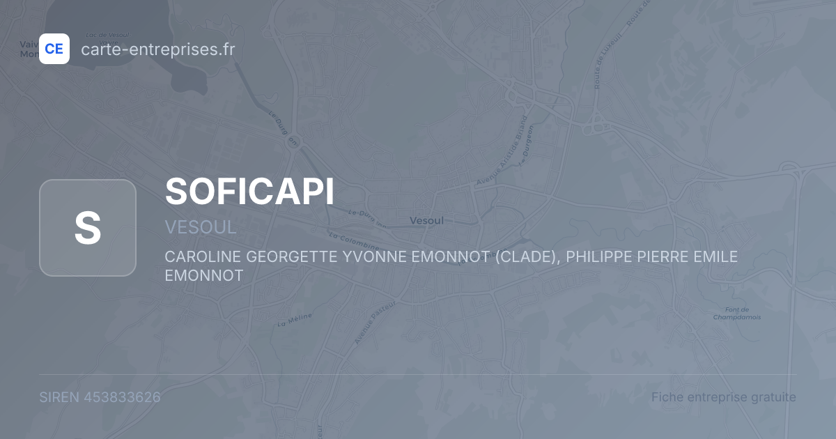 SOFICAPI — 453833626 — fiche entreprise