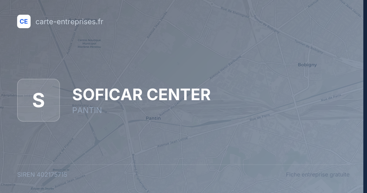 SOFICAR CENTER — 402175715 — fiche entreprise
