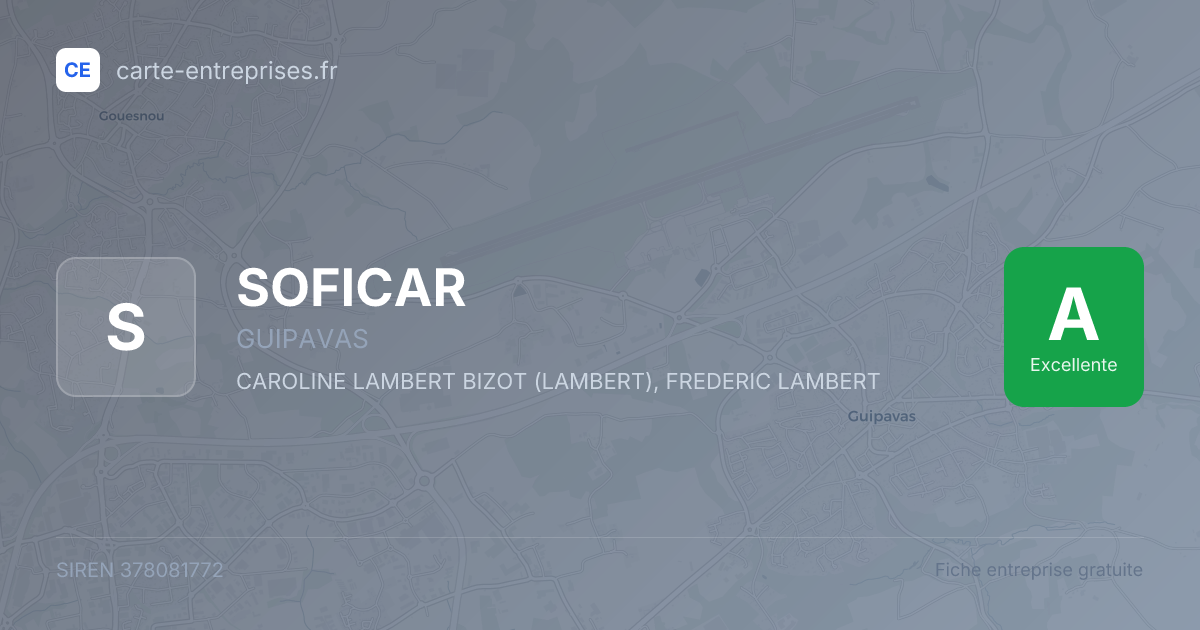 SOFICAR — 378081772 — fiche entreprise