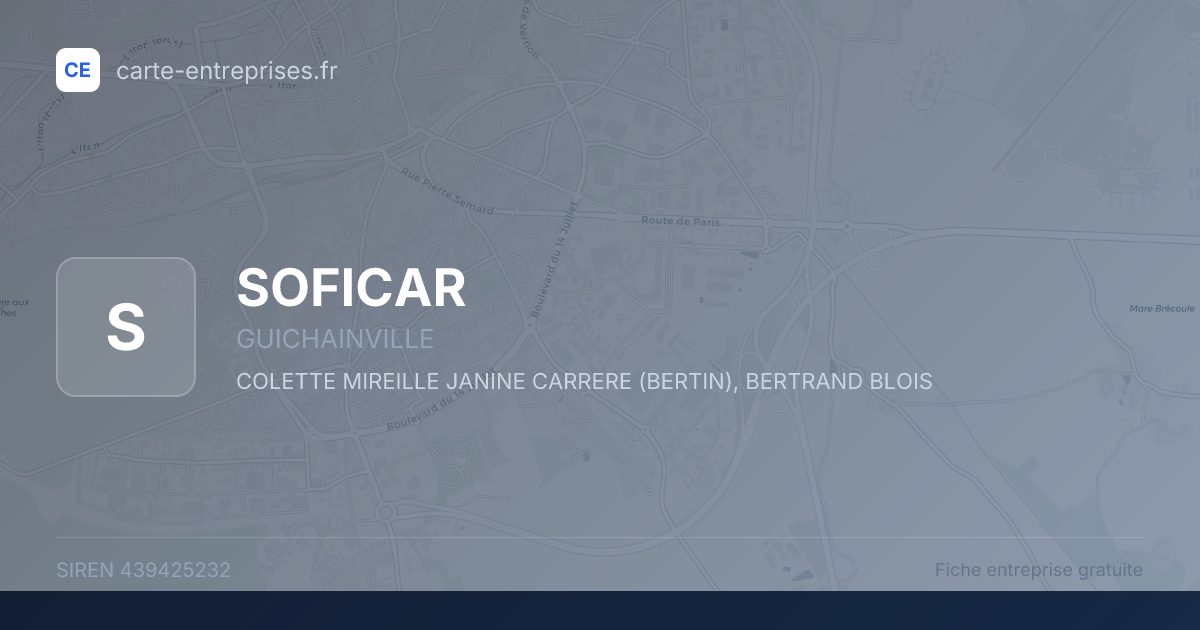 SOFICAR — 439425232 — fiche entreprise