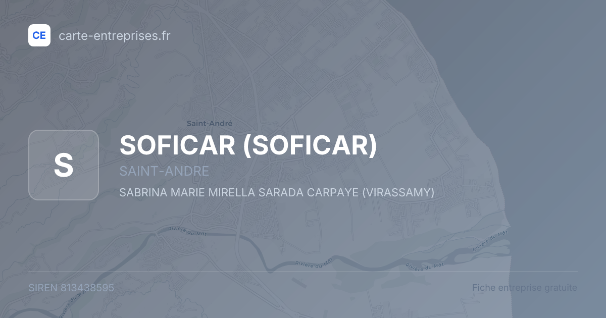 SOFICAR — 813438595 — fiche entreprise