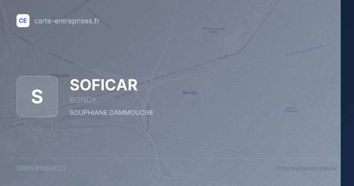 SOFICAR — 818658213 — fiche entreprise