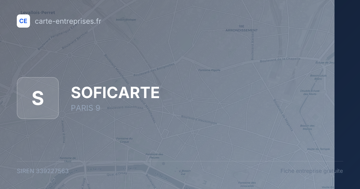 SOFICARTE — 339227563 — fiche entreprise
