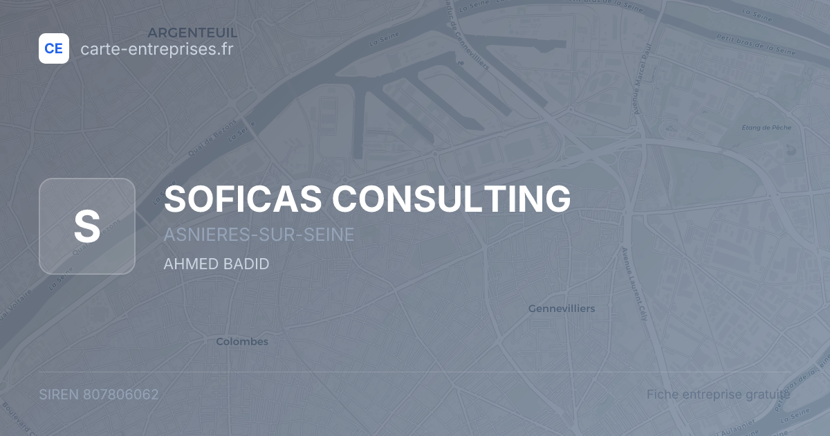SOFICAS CONSULTING — 807806062 — fiche entreprise