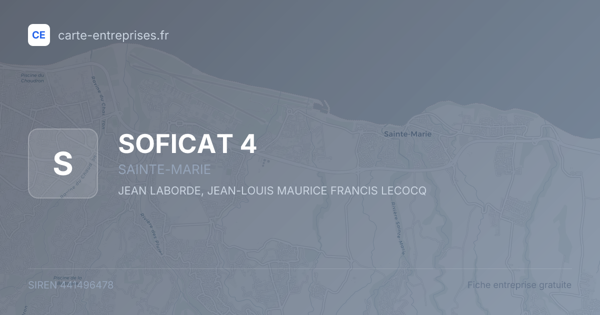 SOFICAT 4 — 441496478 — fiche entreprise
