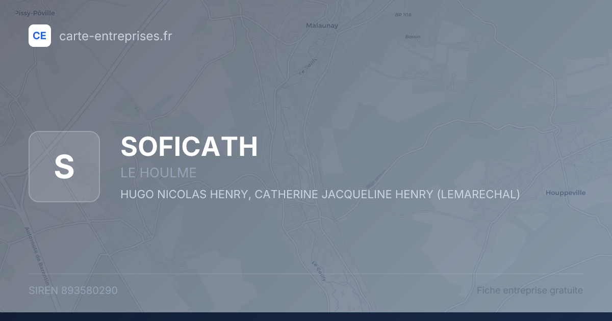 SOFICATH — 893580290 — fiche entreprise