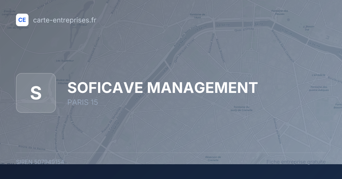 SOFICAVE MANAGEMENT — 507949154 — fiche entreprise