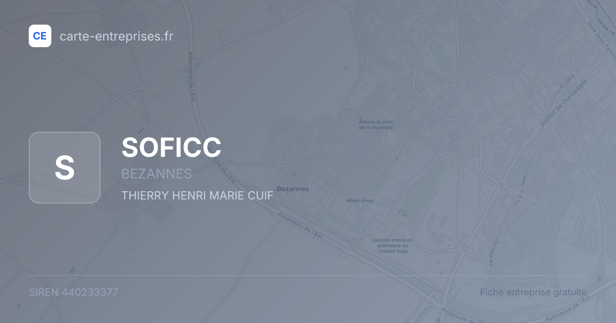 SOFICC — 440233377 — fiche entreprise