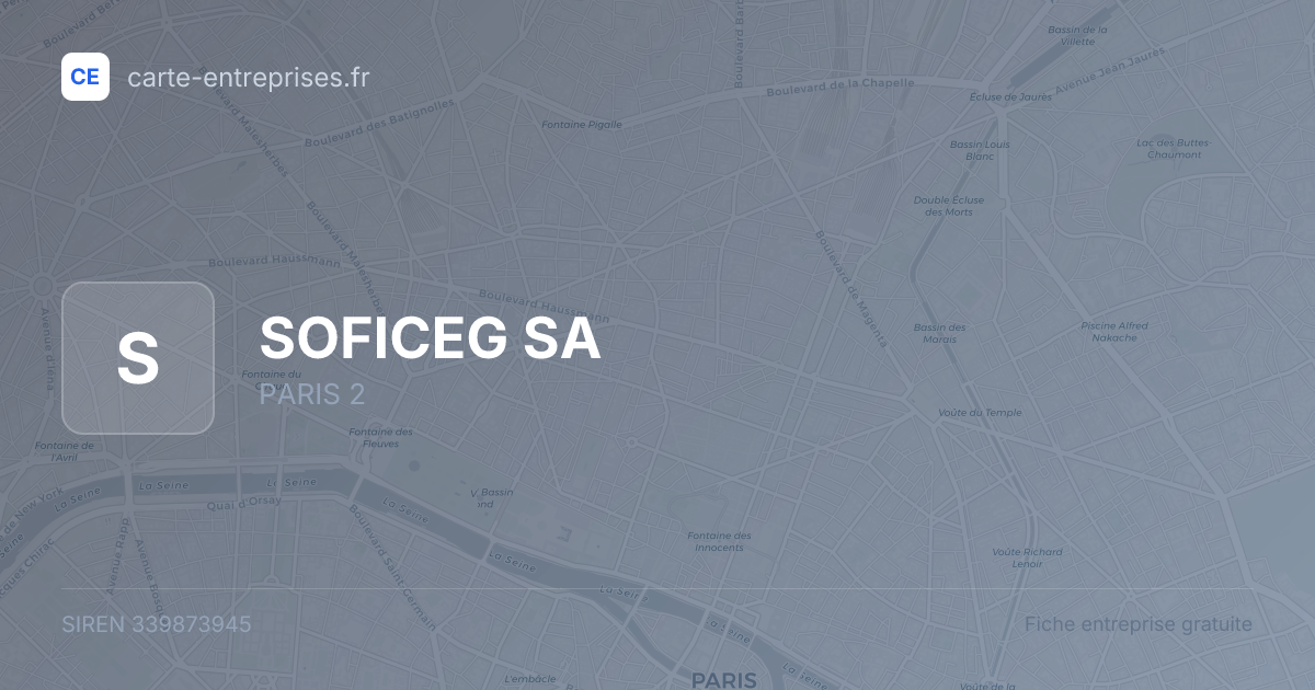 SOFICEG SA — 339873945 — fiche entreprise
