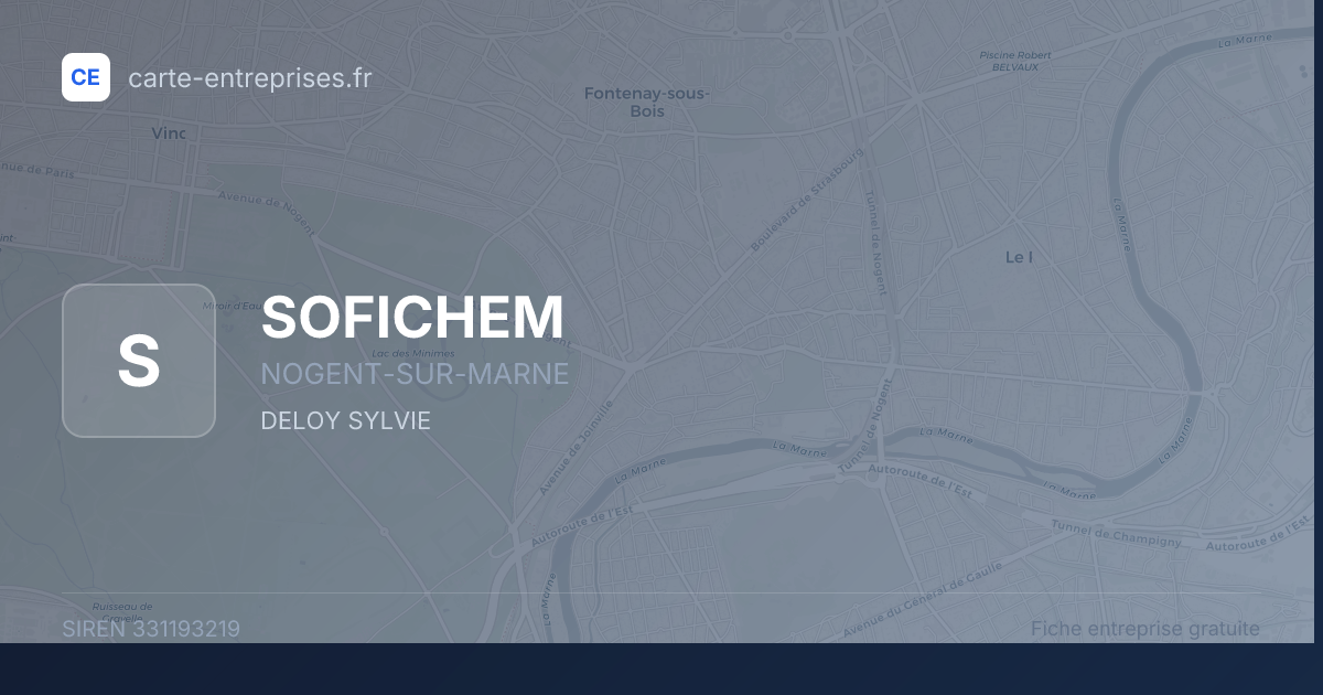 SOFICHEM — 331193219 — fiche entreprise
