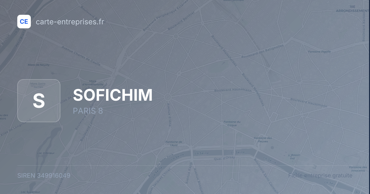 SOFICHIM — 349916049 — fiche entreprise