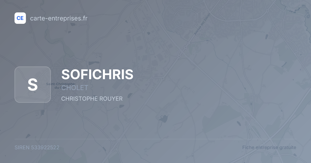SOFICHRIS — 533922522 — fiche entreprise