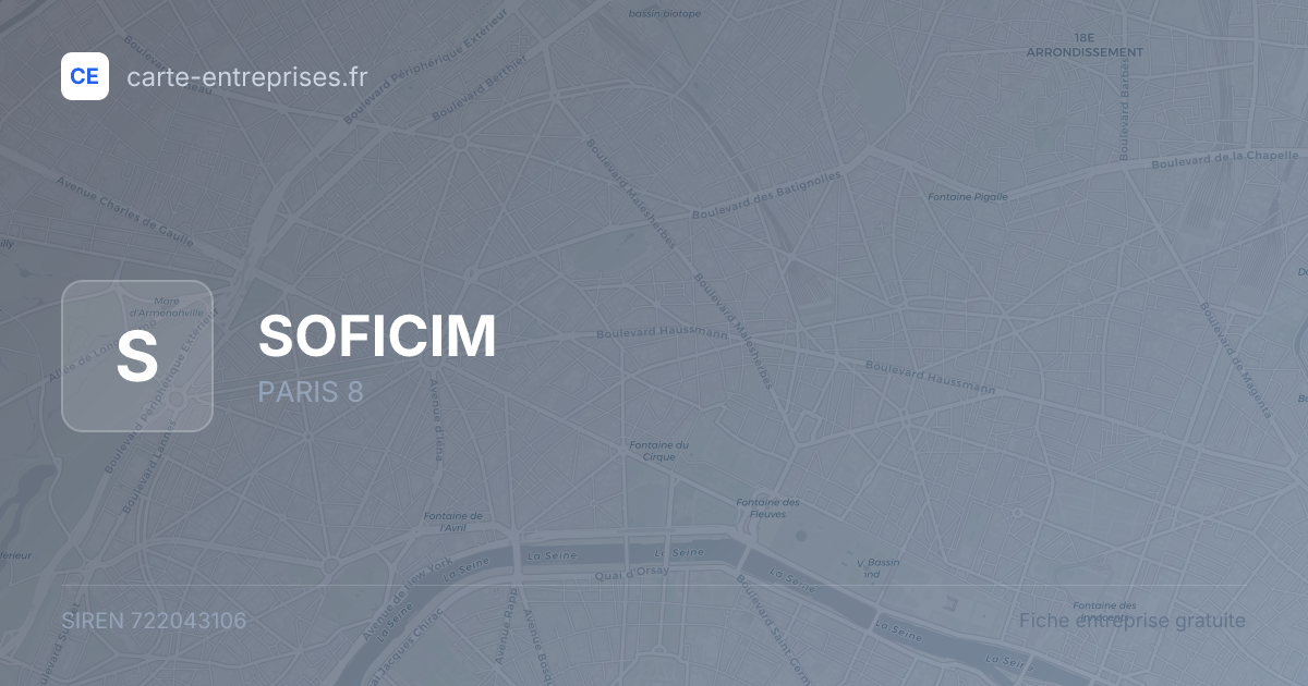 SOFICIM — 722043106 — fiche entreprise