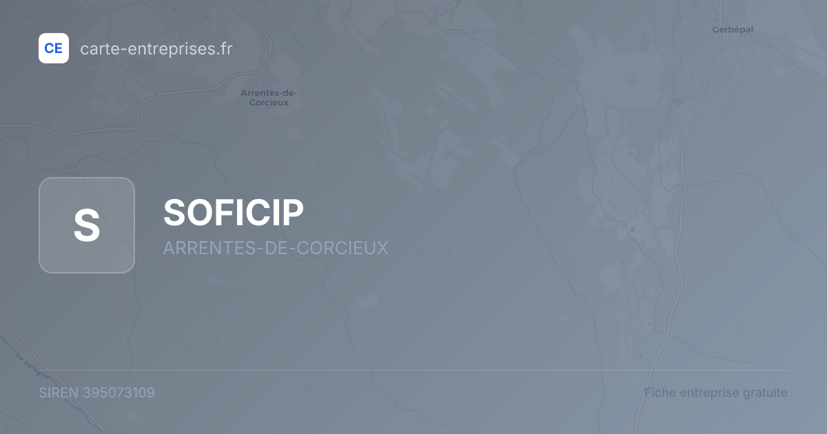 SOFICIP — 395073109 — fiche entreprise