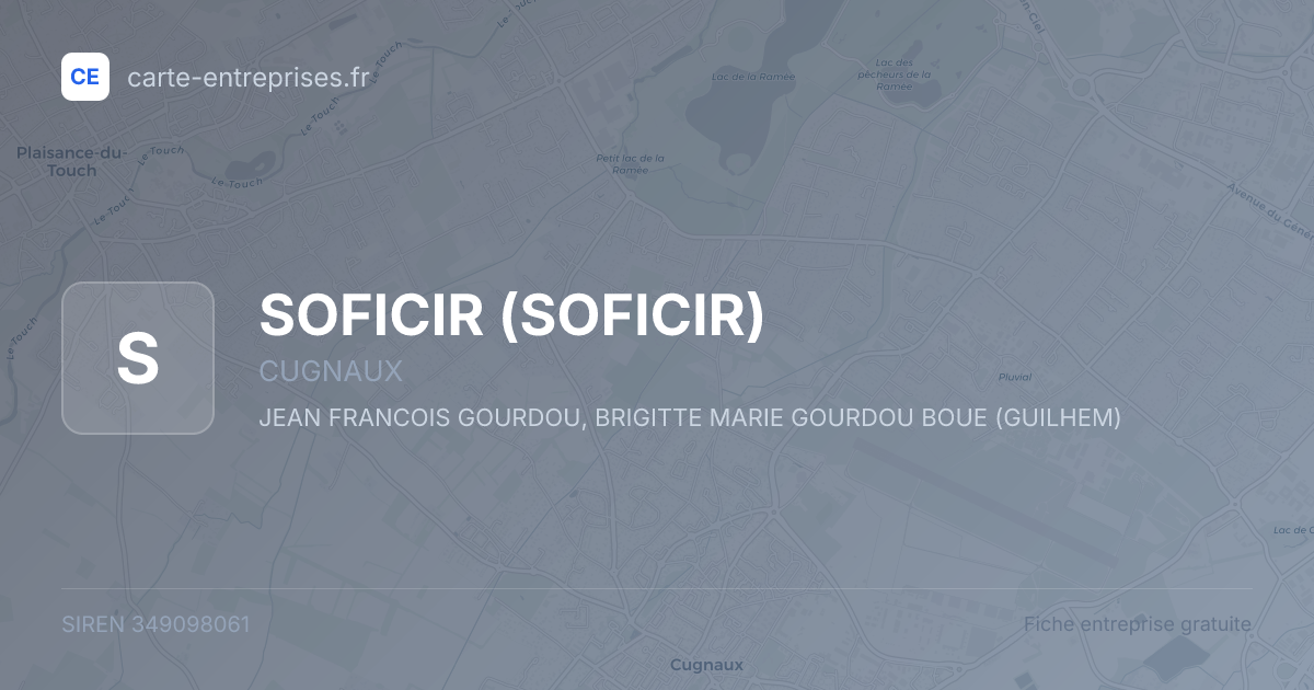SOFICIR — 349098061 — fiche entreprise