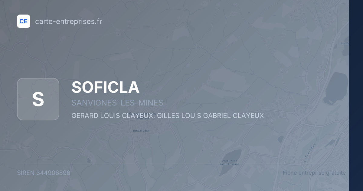 SOFICLA — 344906896 — fiche entreprise
