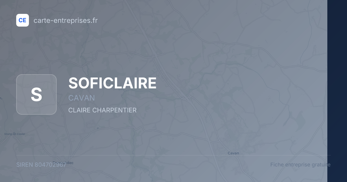 SOFICLAIRE — 804702967 — fiche entreprise