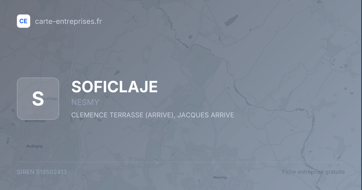 SOFICLAJE — 519502413 — fiche entreprise