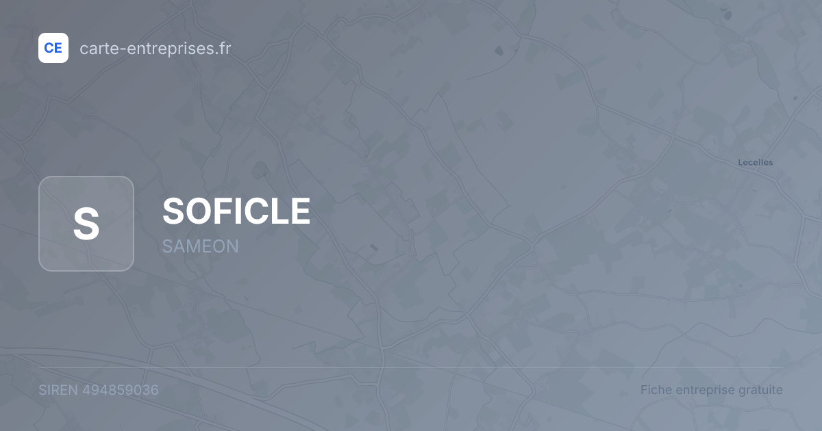 SOFICLE — 494859036 — fiche entreprise