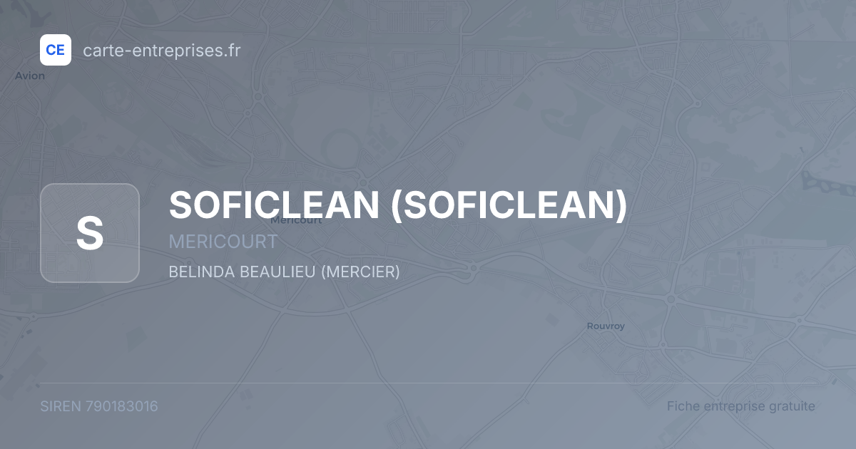 SOFICLEAN — 790183016 — fiche entreprise