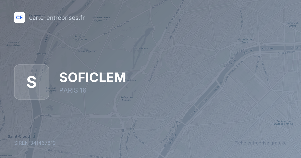 SOFICLEM — 341467819 — fiche entreprise
