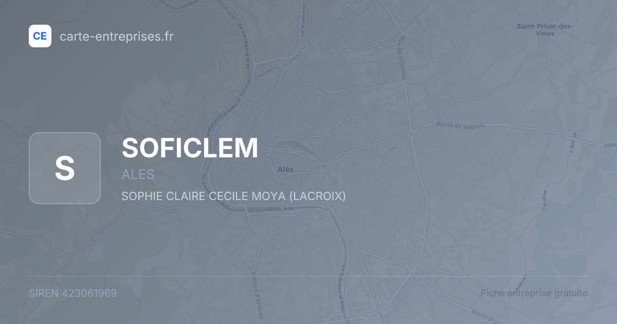 SOFICLEM — 423061969 — fiche entreprise