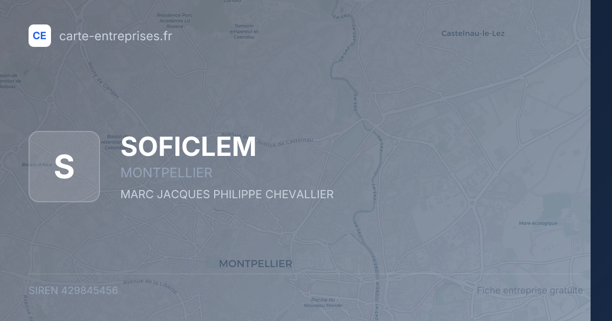 SOFICLEM — 429845456 — fiche entreprise