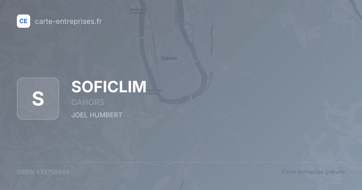 SOFICLIM — 534750484 — fiche entreprise