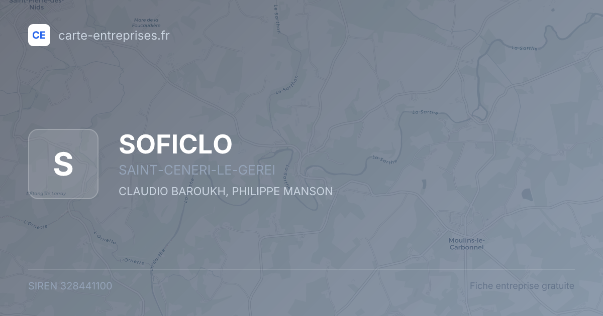 SOFICLO — 328441100 — fiche entreprise