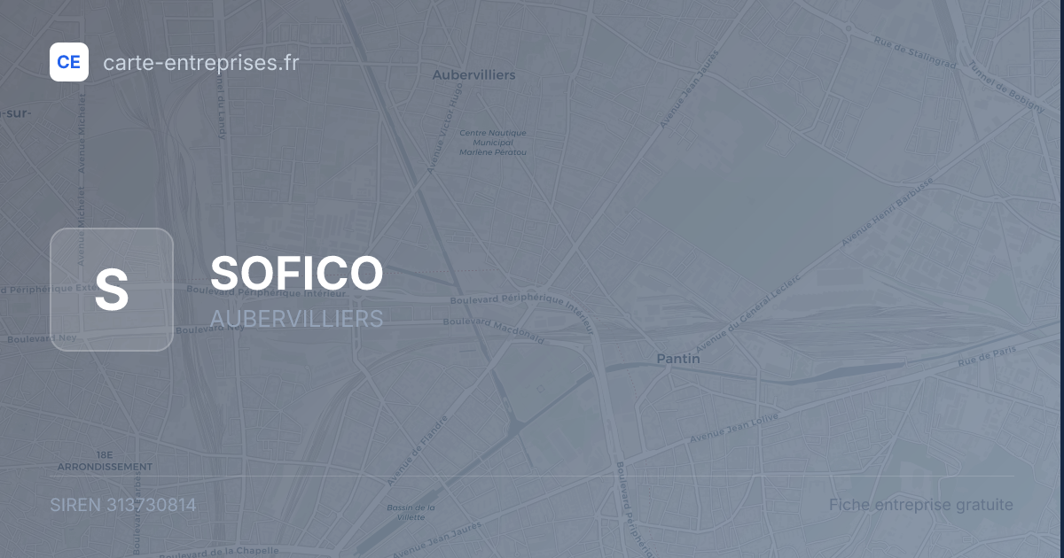 SOFICO — 313730814 — fiche entreprise