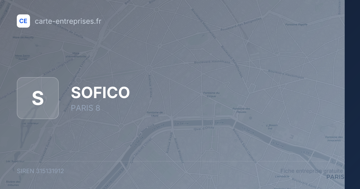 SOFICO — 315131912 — fiche entreprise