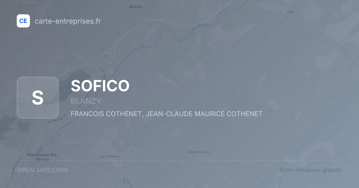 SOFICO — 340523166 — fiche entreprise