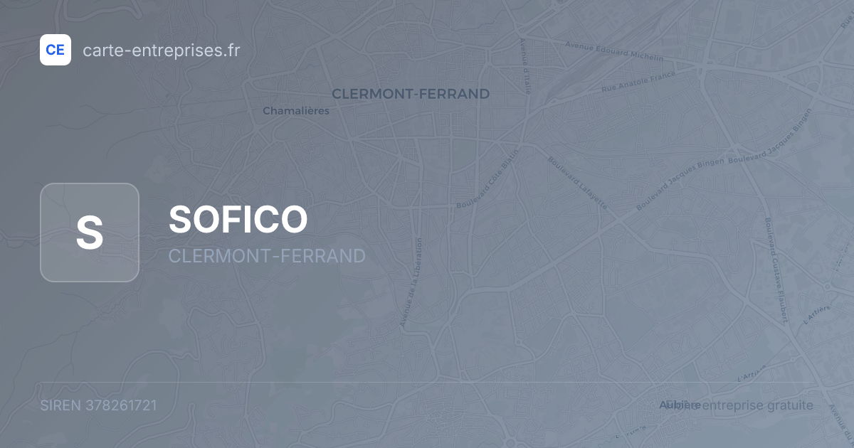 SOFICO — 378261721 — fiche entreprise