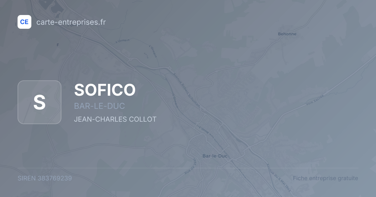 SOFICO — 383769239 — fiche entreprise