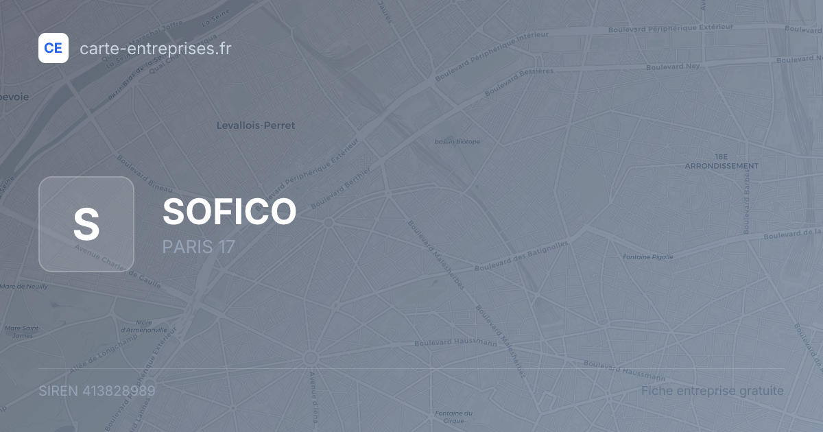 SOFICO — 413828989 — fiche entreprise