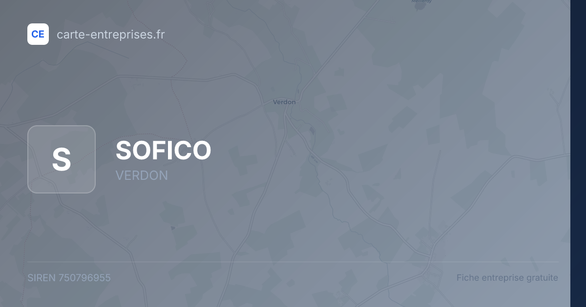 SOFICO — 750796955 — fiche entreprise
