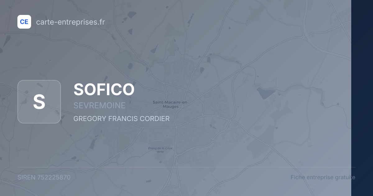 SOFICO — 752225870 — fiche entreprise