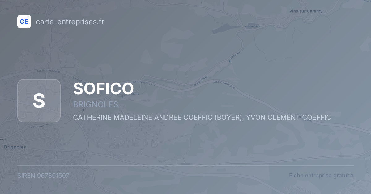 SOFICO — 967801507 — fiche entreprise