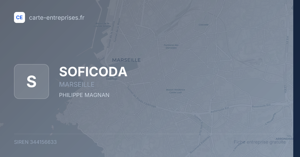SOFICODA — 344156633 — fiche entreprise